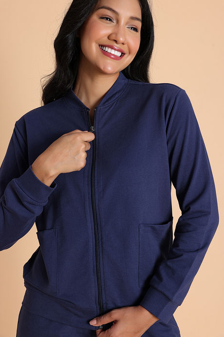 Zivame 2 Mile Fashion Knit Cotton Loungewear Set - Naval Academy — image 6